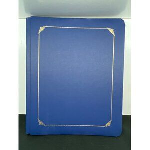 Creative Memories Blue Photo Album With Gold Border Design And Acid-Free Pages M